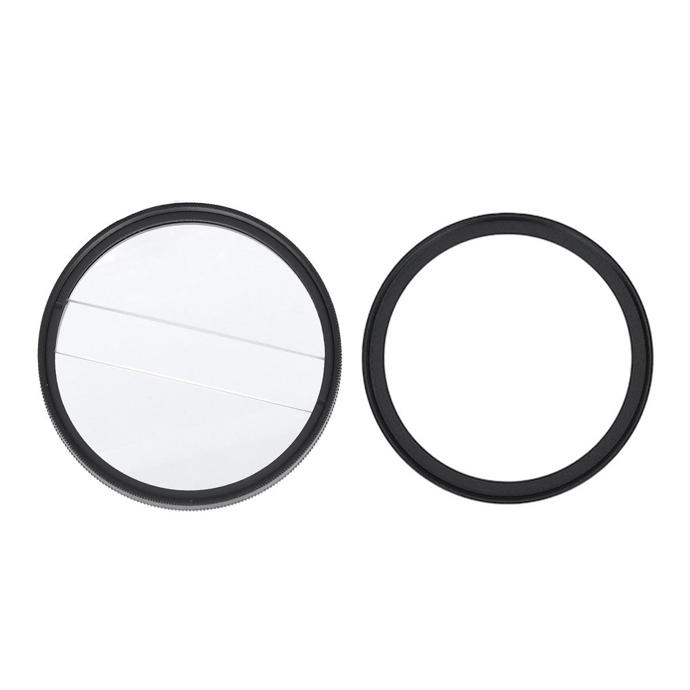 Acouto 62mm Double Split Diopter Filter - Special Effects Half Moon Blur Photography Filter for SLR and Mirrorless Cameras