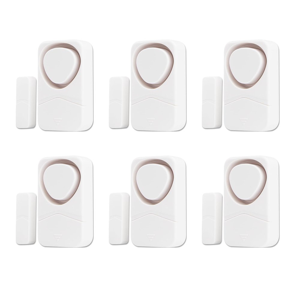 NineLeaf Door Alarms When Opened, Door Chime, Window Alarm Sensors, Door Alarm, Door Alarms for Kids Safety, 4 Modes to Choose, 110dB High Volumem, for Home Garage Apartment Office, 6PK