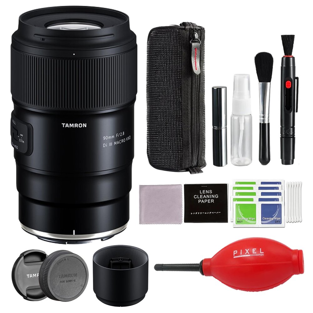Tamron 90mm f/2.8 Di III VXD Macro Lens for Nikon Z Mount with Pixel Advance Accessories and Travel Bundle | AFF072S-700 | Tamron 90mm Lens