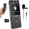 160GB Digital Voice Recorder with Playback - 110 Hours Ultra-Long Continuous Recording, Vormooi 1536Kbps Voice Activated Audio Recorder with External Microphone for Lecture Interview Meeting view 1