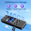 160GB Digital Voice Recorder with Playback - 110 Hours Ultra-Long Continuous Recording, Vormooi 1536Kbps Voice Activated Audio Recorder with External Microphone for Lecture Interview Meeting view 2