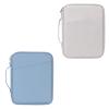 9-11 Inch Tablet Carrying Sleeve, Misty Blue(PU)+White Gray(Fabric), 2Pcs view 1