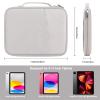 9-11 Inch Tablet Carrying Sleeve, Misty Blue(PU)+White Gray(Fabric), 2Pcs view 3
