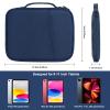 9-11 Inch Tablet Carrying Sleeve, Black(PU)+Navy Blue(Fabric), 2Pcs view 3