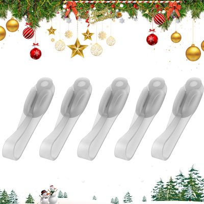 Wall Mounted Punch-Free Adhesive Removable Cord Holder Organizer, Cord Organizer For Appliances, Garland Straps for Mantle (Transparent,5Pcs)