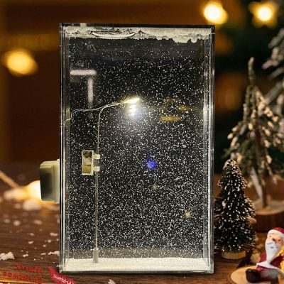 Snowy Street Lamp DIY Snow Scenery Night Light, Make Your Own Xmas Decor Gift (1pcs)