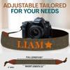 Custom Camera Strap, Embroidered Name Camera Strap Padded Universal Fit Neck Shoulder & Crossbody Strap Quick Release For DSLR/SLR/Mirrorless Canon Nikon Sony Compatible Photographers Gift - Brown view 2