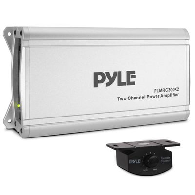 Pyle 2-Channel Compact Class D Weather Resistant Amplifier System  IPX4 Waterproof, Soft Turn On/Off, Overload Protection, 1000W Power, Suitable for Cars, ATVs, UTVs, Motorcycles, Jeeps, Marine Usage