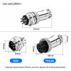100 Sets GX20 Aviation Circular Panel Mount Connectors, 2-15 Pin Options, Metal Adapter, Male & Female Plug & Socket, (7P) view 3