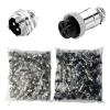 100 Sets GX20 Aviation Circular Panel Mount Connectors, 2-15 Pin Options, Metal Adapter, Male & Female Plug & Socket, (4P) view 1