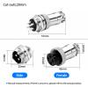 100 Sets GX20 Aviation Circular Panel Mount Connectors, 2-15 Pin Options, Metal Adapter, Male & Female Plug & Socket, (4P) view 3