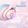 iClever BTH26 Active Noise Cancelling Headphones for Kids & BTH13 Meow Macaron Kids Bluetooth Headphones Bundles, Safe Volume, Kid Headphone for Travel iPad Tablet view 3