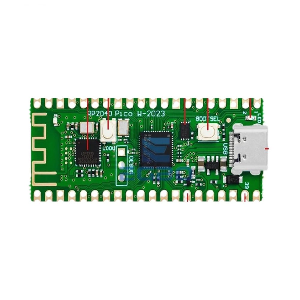 1~4PCS RP2040 RastpbeRpy Pi Pico W Board with 2.4G WF Dual-Core 264KB ARM Microcomputers High-Performance Cortex-M0 Processor