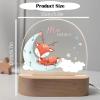 Personalized LED Night Light for Children, Customizable Acrylic Lamp with Name & Date, Gifts for Nursery, Baby Shower Birthday Christmas, Children's Bedroom Decorative Gifts for Baby Boys Girls view 4