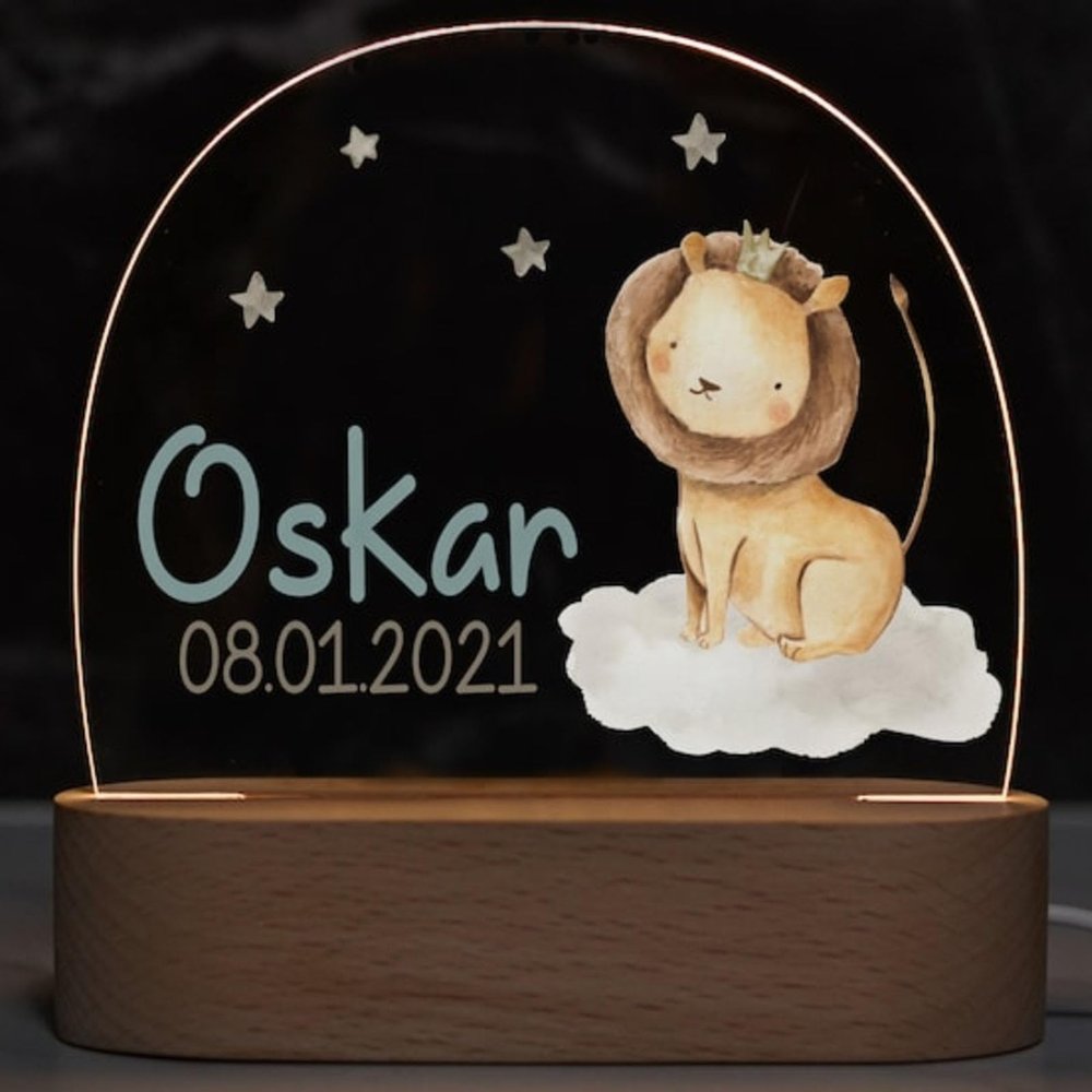 Fallover Personalized 3D Night Light Custom LED Lamp for Boys & Girls, Gifts for Baby Showers, Birthdays, and Christmas, Nursery Room Dcor, Christening Baby Gift Children's Bedroom Dcor