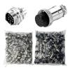 100 Sets GX20 Aviation Circular Panel Mount Connectors, 2-15 Pin Options, Metal Adapter, Male & Female Plug & Socket, (12P) view 1