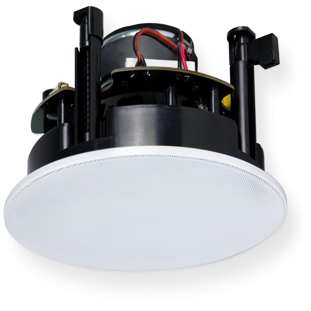 CMX Audio CSK-814HR 2-Way Ceiling Loudspeaker; 8" Bass Speaker with 1" Tweeter; Power Output 40W/80W Max; Flush Mount; Magnetic Frameless Grille and ABS Baffle; Polypropylene Cone Main Driver