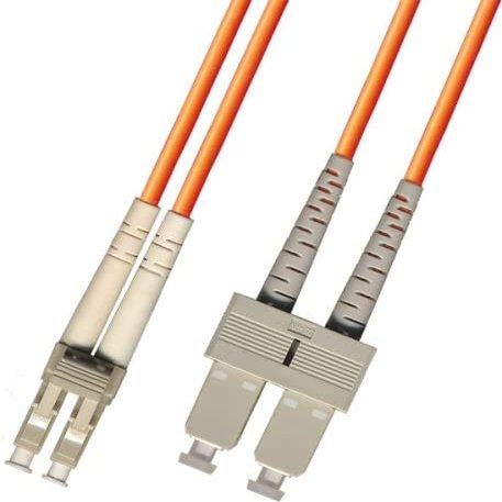 6 Meter - Multimode Duplex Fiber Optic Cable (50/125) - LC to SC - Orange