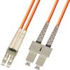 6 Meter - Multimode Duplex Fiber Optic Cable (50/125) - LC to SC - Orange view 1