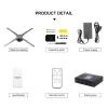 Advertise 3D Hologram Fan, 24.4" Advertise Display Fan High Brightness Hologram Fan Naked Eye Holographic Video Projector Advertising view 3