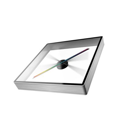 Advertise 3D Hologram Fan, 17.7inch 3D Holographic Fan Projector Rotating Virtual Stereoscopic Aerial Imaging With Colorful Display, Grey