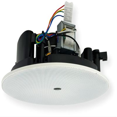 CMX Audio CSK-840HQ 2-Way Ceiling Speaker; 100V/70V Line with Transformer; Hi-Flex Polypropylene Cone Main Driver; Built-in Crossover; 6.5" Bass Speaker with 1.5" Tweeter; Flush Mount; ABS Baffle