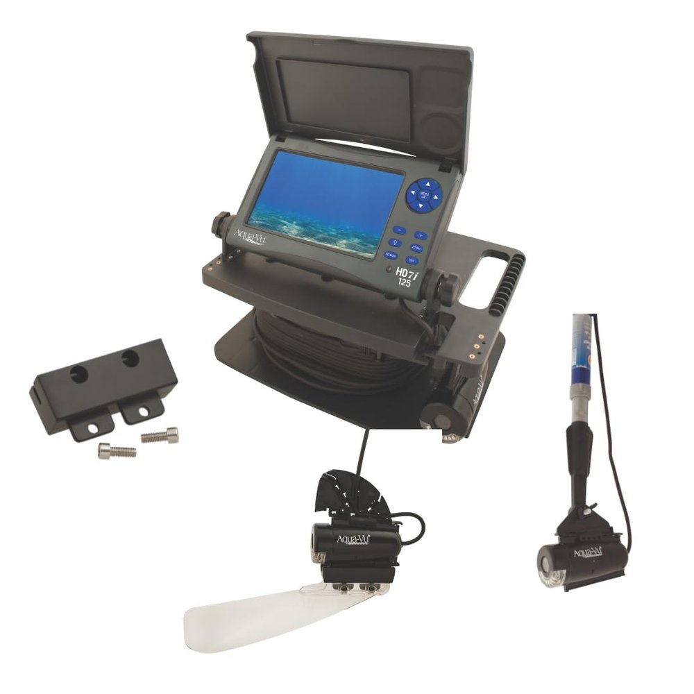 Aqua-Vu HD7i 125 Underwater Camera XD Accessory Bundle  High-Definition Fish Finder with Multi-Depth Viewing, Portable HD Screen, & XD Attachment Kit