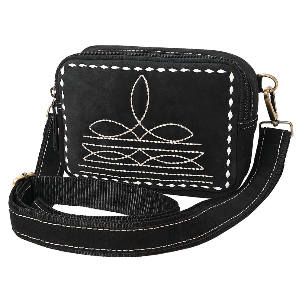 American Darling Camera Bag Suede Genuine Leather | Western Handbag Handmade Shoulder for Women Festival
