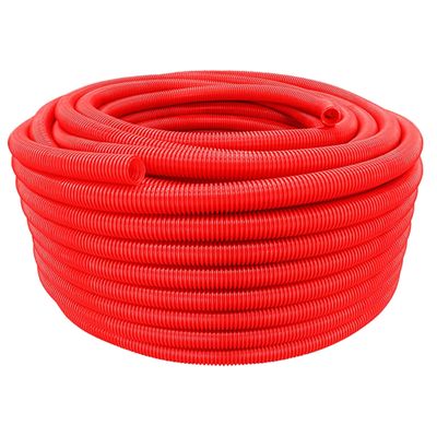 Flexible Polyethylene HDPE Non-Split Corrugated Wire Loom Tubing (Red, 1-1/2" Dia. x 100 ft)