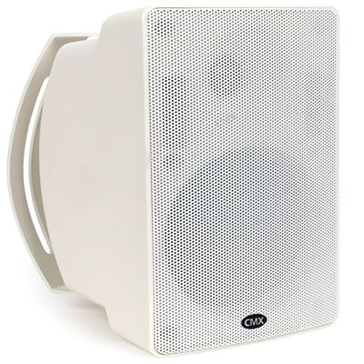 CMX Audio WSK-440PW 2-Way Outdoor Wall Mount Loudspeaker, White; Weatherproof; Water-Resistant IP66 Rate; Line Input 100V/70V with 8 Ohm Bypass; 4.5" Polypropylene Woofer and 0.75" Silk Tweeter
