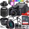 Canon EOS Rebel T100 (4000D) DSLR Camera with Canon EF-S 18-55mm f/3.5-5.6 III Lens, 64 GB Memory, RGB LED Video Light, Wide Angle & Telephoto Lens + More (19pc Bundle) (Renewed) view 1