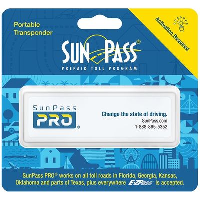 SunPass PRO Portable Transponder, Prepaid Toll Program for Florida, Florida and 21 Other States, and Anywhere EZPass is Accepted