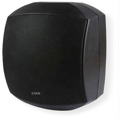 CMX Audio WSK-420DS 2-Way Indoor/Outdoor Wall Mount Speaker, Black; IP66 Waterproof; 4" Woofer and 1" Silk Tweeter; ABS Enclosure, Stainless Metal Grille, and Stainless Mounting Bracket; 70V/100V