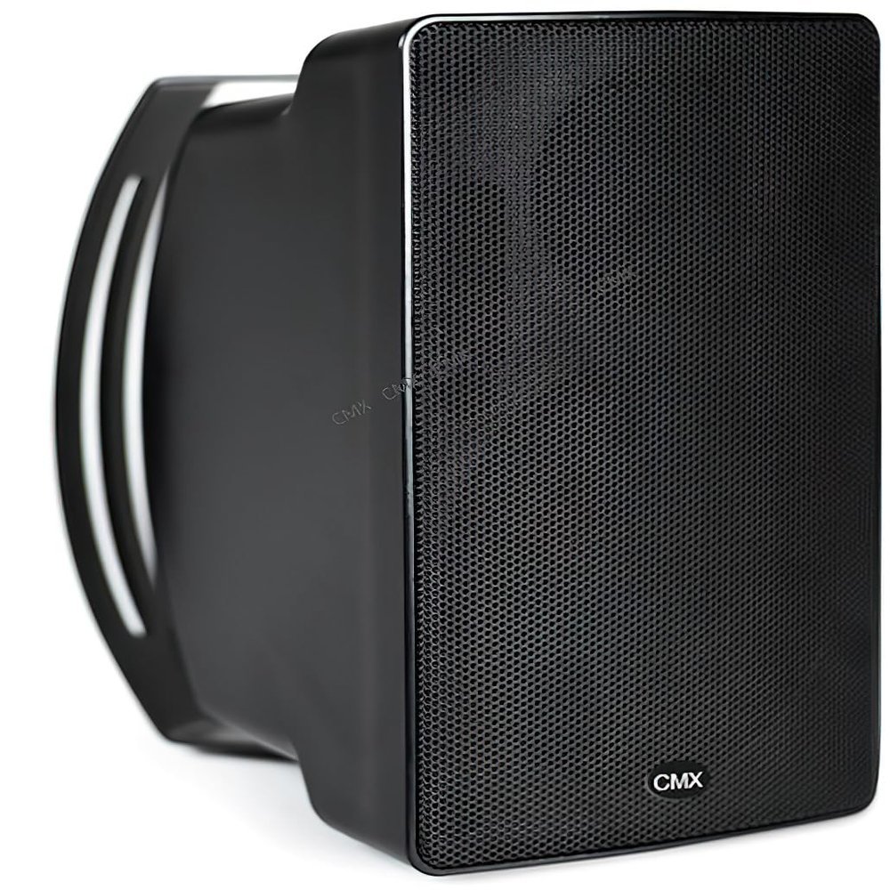 CMX Audio WSK-440P 2-Way Outdoor Wall Mount Loudspeaker, Black; Weatherproof; Water-Resistant IP66 Rate; Line Input 100V/70V with 8 Ohm Bypass; 4.5" Polypropylene Woofer and 0.75" Silk Tweeter
