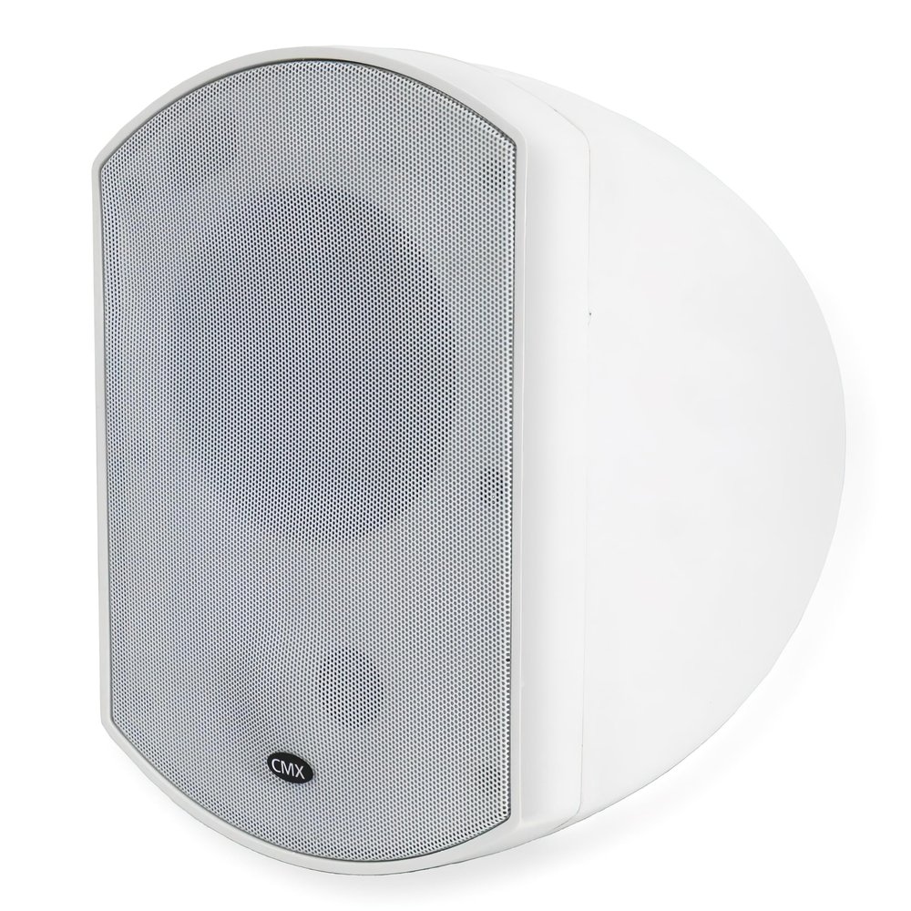 CMX Audio WSK-R30W 2-Way Wall Mount Speaker, White; 100V/70V Transformer; 5.25" Woofer with 1" Silk Tweeter; ABS Enclosure; Waterproof Finish Metal Grille; Mounting Bracket Included