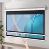 Manual Pull Down Projector Screen 16:9 Retractable Auto-Locking, for Home Theater Movie Office Game Projection Screen view 2