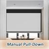 Manual Pull Down Projector Screen 16:9 Retractable Auto-Locking, for Home Theater Movie Office Game Projection Screen view 3