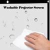 Manual Pull Down Projector Screen 16:9 Retractable Auto-Locking, for Home Theater Movie Office Game Projection Screen view 4