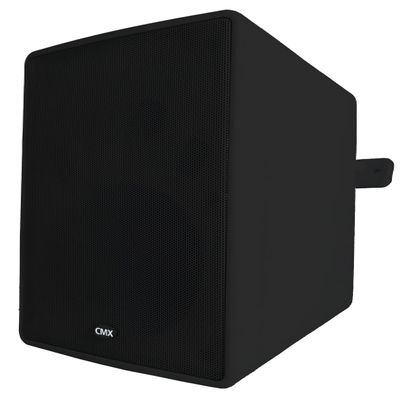 CMX Audio WSK-T30B 2-Way Wall Mount Speaker, Black; 30W Rated Output; 5.25" Woofer and 1" Silk Tweeter; ABS Enclosure; Metal Grille; 360-degree Rotatable Aluminum Mounting Bracket Included