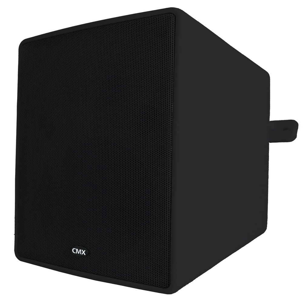 CMX Audio WSK-T30B 2-Way Wall Mount Speaker, Black; 30W Rated Output; 5.25" Woofer and 1" Silk Tweeter; ABS Enclosure; Metal Grille; 360-degree Rotatable Aluminum Mounting Bracket Included