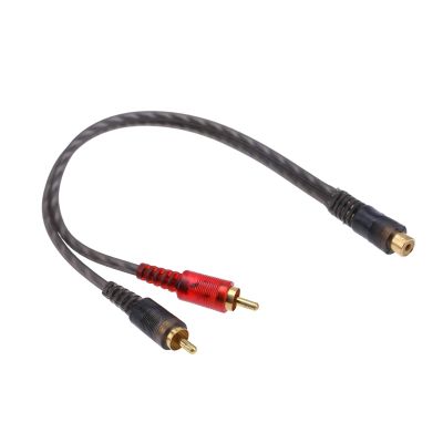 1pc 27cm 1 Female to 2 Male Splitter Cable Fit Compatible Car A-dio System