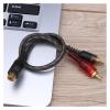 1pc 27cm 1 Female to 2 Male Splitter Cable Fit Compatible Car A-dio System view 2
