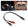 1pc 27cm 1 Female to 2 Male Splitter Cable Fit Compatible Car A-dio System view 3