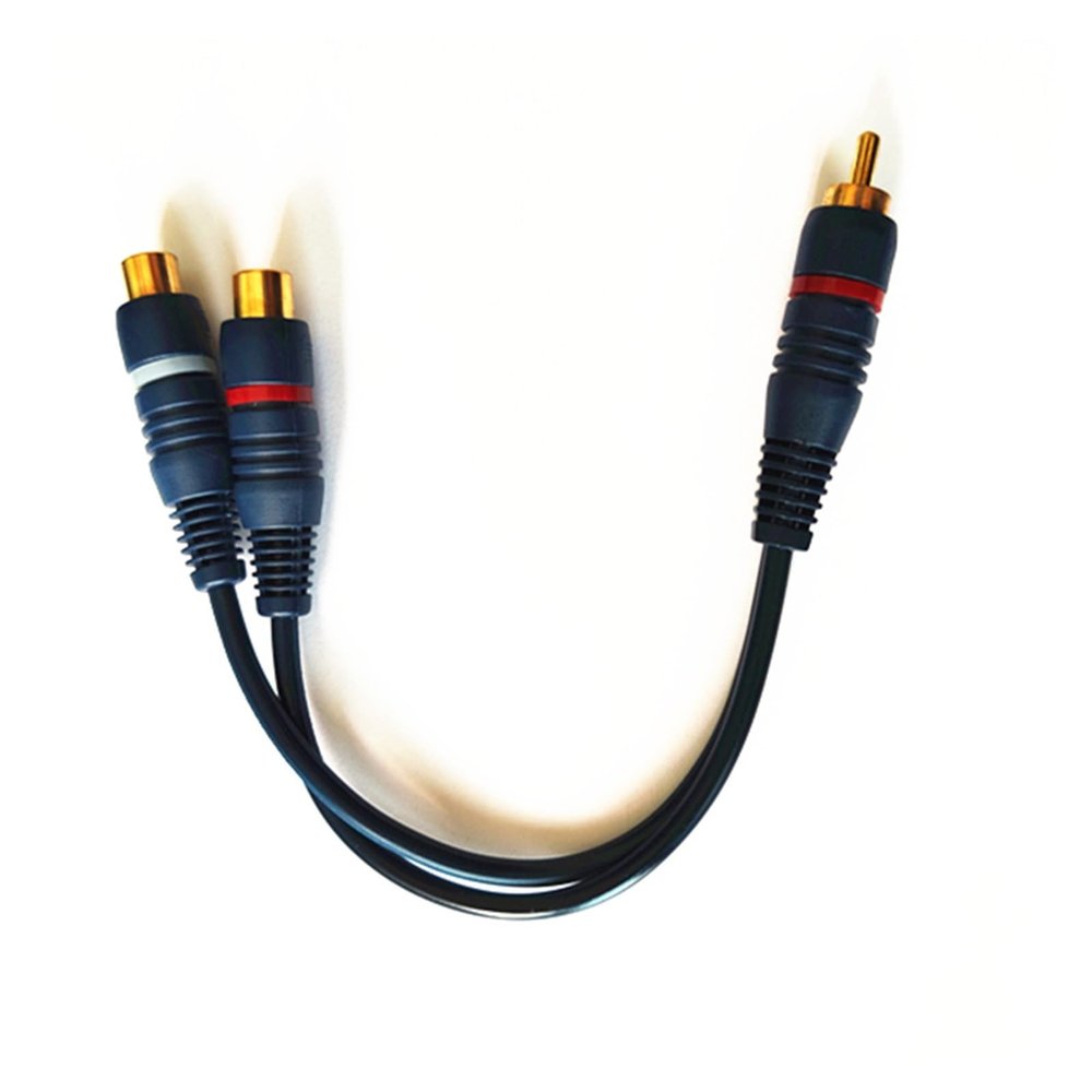 2 Female to 1 Male Splitter Cable A-dio Splitter Distributor Converter Sp/ea-ker Gold Cable Cord Line Wire(1M)