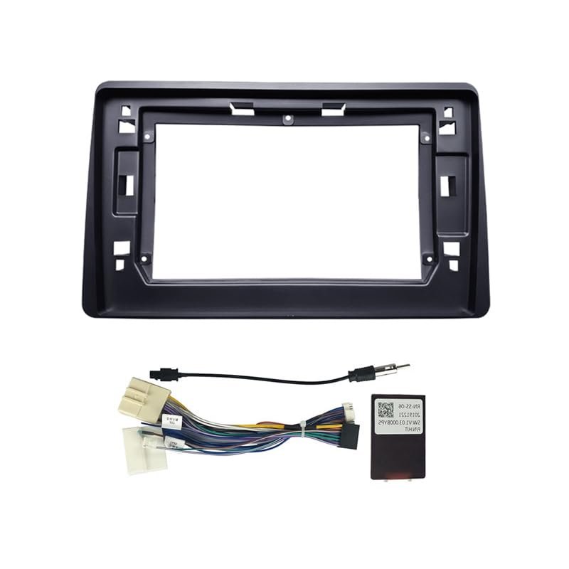 10" 2 Din Car Radio Frame Kit Compatible with Duster 2018-2019 DVD Multimedia Player Auto Stereo Install Fascia Dash Kit Panel Cover(Frame cable canbus,7 inch)