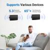 Herdio 5.25 Inches 300 Watts Outdoor Bluetooth Speakers, Bluetooth 5.3,TWS Stereo Paring,Wall Mount Speaker System Waterproof Suitable for Patio Home Poolside Deck Backyard (Pair, Black) view 2