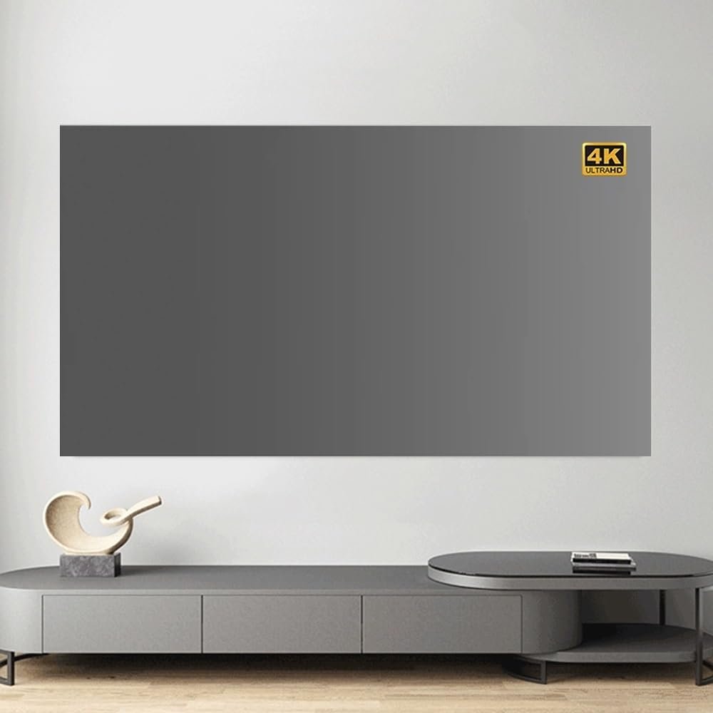 GJHYNT 3D 4K Projector Screen, AntiLight Foldable Movie Screen, 100 84 72 60 Inch Home Theater Projection Screen for Party Office Classroom Outdoor Indoor(60 Inch 4:3)