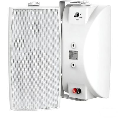 Herdio 5.25 Inches 300 Watts Outdoor Bluetooth Speakers, Bluetooth 5.3,TWS Stereo Paring,Wall Mount Speaker System Waterproof Suitable for Patio Home Poolside Deck Backyard (Pair, White)