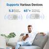 Herdio 5.25 Inches 300 Watts Outdoor Bluetooth Speakers, Bluetooth 5.3,TWS Stereo Paring,Wall Mount Speaker System Waterproof Suitable for Patio Home Poolside Deck Backyard (Pair, White) view 2