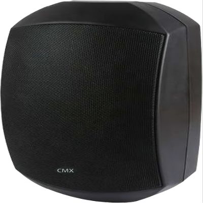 CMX Audio WSK-640DS 2-Way Indoor/Outdoor Speaker, Black; 6.5" Weatherproof Woofer, 1" Silk Tweeter; 70V/100V; Waterproof Cable Wiring Cover; IP66 Waterproof Finish; ABS Enclosure; Bracket Included